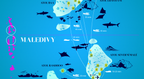 Maledivy mapa